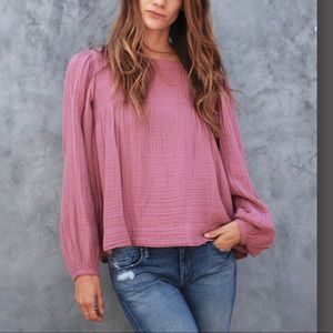 Xirena Jodi gauze top in rose